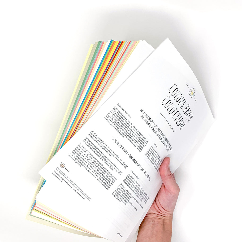 Colour Craft Paper - 100% Recycled, 4 thickness, 136 pcs