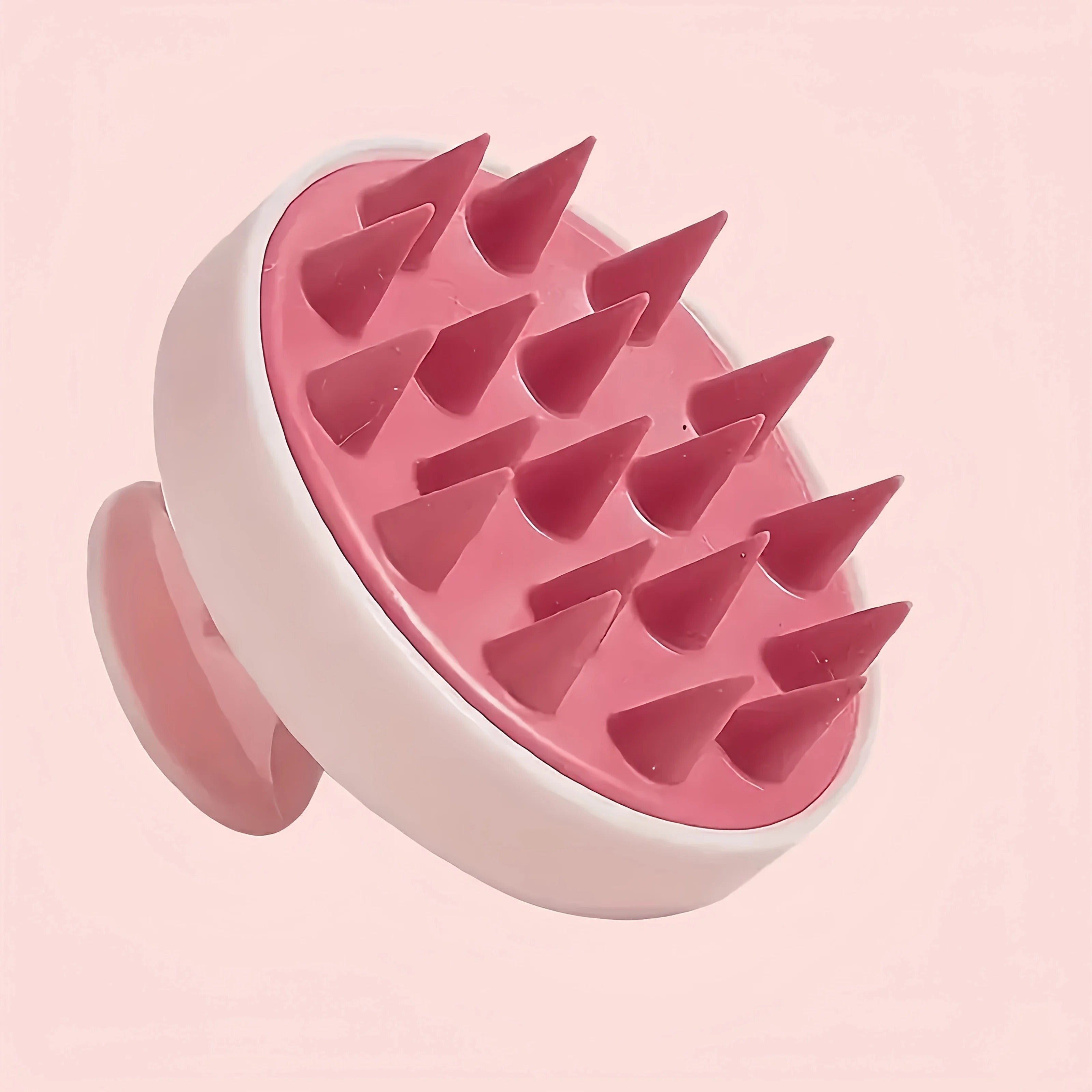 Pink Silicone Scalp Massager & Shampoo Brush