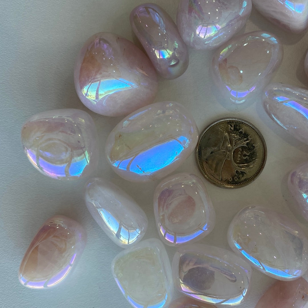 Aura Rose Quartz Tumbled (A)
