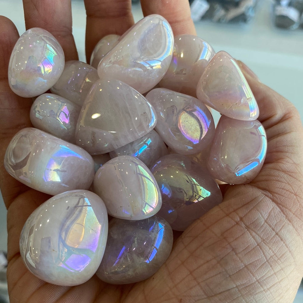 Aura Rose Quartz Tumbled (A)
