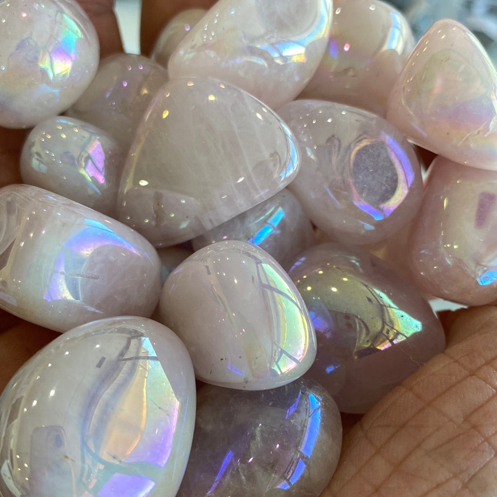 Aura Rose Quartz Tumbled (A)